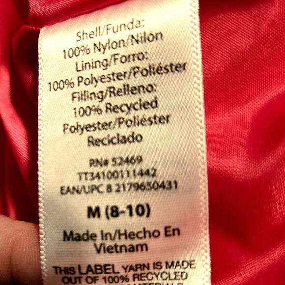 Time & True Medium PINK Quilted Women's Vest Coat Jacket Misses Size M 8 10 - Picture 4 of 6